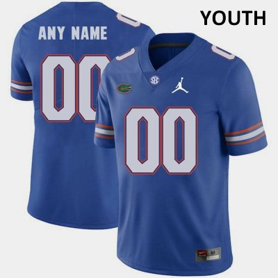 Youth Florida Gators #00 Customize NCAA Jordan Brand Royal 2018 Game Authentic Stitched College Football Jersey HUX5062DP